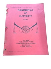 Fundamentals of Electricity 1973 C F B 1000 Army Artillery School Training Vinta picture