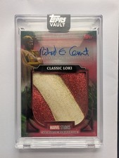 2026 Topps Vault Marvel LOKI Richard E Grant Auto Set Relic RED PARALLEL 4/5 picture