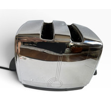 Vintage Sunbeam T-20C Art Deco 2-Slice Chrome Automatic Toaster Tested & Working picture