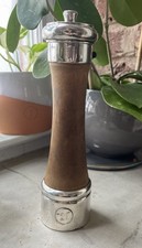 Rare “21” Club Sterling & Wood Pepper Mill by T.H.M. & Son Tiffany Silver Italy picture
