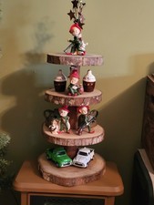 Josef Originals Hillbilly Elf Porcelain Vintage X4, 4 Jugs, Trucks, Wood 4 Tier picture