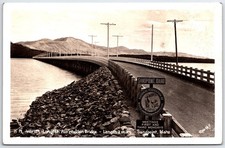 Sandpoint Idaho World's Longest Wooden Bridge RPPC Ross Hall Vintage Postcard picture