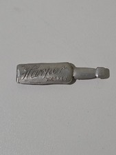 Vintage Harper Whiskey Seal Cutter Figural Bottle Advertising Mini Silver Tone picture