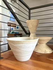 Mid Century Modern ZANESVILLE Stone Age Modern HOMESPUN Pottery CONE PLANTER picture