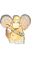 ANGEL FIGURINE STATUE SITTING ON CLOUD PLAY VIOLIN picture