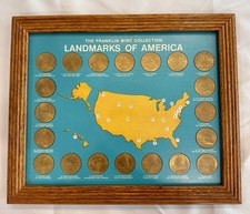 1969 LANDMARKS OF AMERICA FRANKLIN MINT COIN COLLECTION (20) solid bronze SUNOCO picture