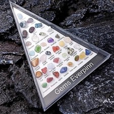 36pcs Healing Crystals & Stones Set Chakra Quartz Gemstones Meditation Decor Roc picture