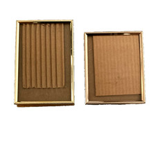 Pair of Vintage Ornate Brass Metal 4x5