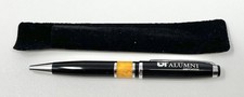 Vintage UT Tennessee Alumni College Black Ball Point Twist Pen Orange Marble picture