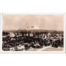 Postcard RPPC View of Seattle Washington with Mt. Rainier Posted 1945 Real Photo picture
