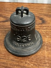 1776-1926 Sesquicentennial Antique Cast Iron Liberty Bell Still Bank picture