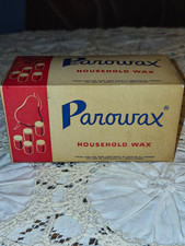  vintage Parowax Household Wax Paraffin Wax Block 1 lb Box 4 Cakes advertising  picture