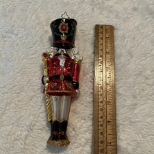 Vintage Christopher Radko CRACKER KING Glass Ornament 1999 Retired LE Nutcracker picture