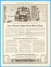 1912 Hoosier Cabinet New Castle IN Sugar Flour Bin Antique Kitchen Decor Ad picture