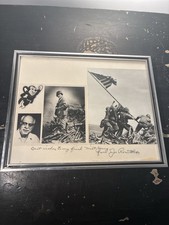 Vintage WWII Memorial Photo Collage – Joe Rosenthal Association - Milton Young picture