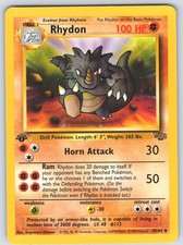 Rhydon #45 Jungle 1st Edition Pokémon Card picture