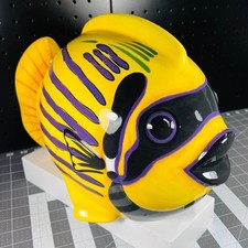 Rare Studio Nova Tropical Fish Coin Bank AC096 Ceramic Yellow Angelfish VTG picture