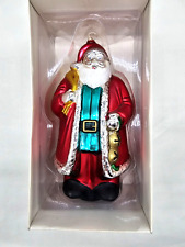 Dept 56 Santa Claus St Nick Mercury Glass Christmas Ornament Large 9.5