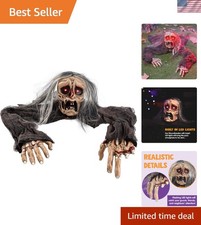 Creepy Zombie Groundbreaker Decoration with Glowing Eyes for Halloween Fun picture