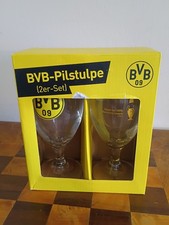Borussia Dortmund BVB 09 Beer Glasses- 0.3L 2pc Set Germany Soccer w/ Box picture