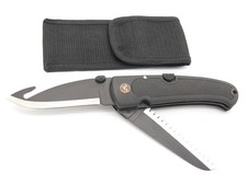 Vtg Browning 615 Kodiak FDT Black Seki Japan Saw Folding Hunter Lockback Knife picture