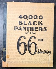1945 WWII 40,000 Black Panthers 66th Infantry Division Unit History Roster Book picture