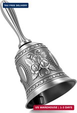 DomeStar Silver Hand Bell - Loud Call Bell for Bedside, Dinner, Wedding, Christm picture