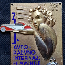 Advertising plaque RACI car international women's gathering Cernobbio 1939 picture