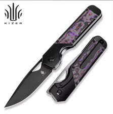 Kizer Militaw Fatcarbon+Titanium  Handle Frame Lock S45VN Steel Blade Ki3634A2 picture