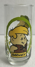 Vintage 1986 Pizza Hut The Flintstone Kids Barney Glass Drinking Glass picture