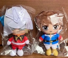 Gundam Char & Amuro Ray doll Mascot set of 2 Mobile Suit Gundam Plush chibi picture