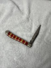 Antique Harris Bros & Co Chicago IL Pocket Knife Striped Celluloid 1915-1926 picture