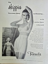 1956 Women's Formfit Creations Skippies  High Waist Girdle Bra Vintage Ad picture