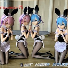 Rem & Ram Bunny Maid Outfit Figure Set - 1/4 Scale Re:Zero Collectible Cute Gift picture