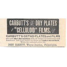John Carbutt Dry Plates and Films Wayne Junction Philadelphia 1892 Ad AK6-S1 picture