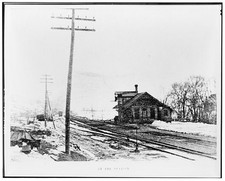 Photo:Williamstown MA Berkshire County 1893 Railroad Station Snow Scene picture