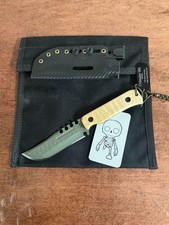 Severed Metal Works Fixed Blade Knife Crusader OD Green Distressed Gunkote picture