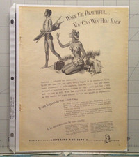 Print Ad Listerine Mouth Wash Wake Up Beautiful Vintage 1950 Advertisement picture