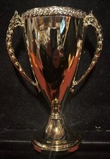 Vintage Gold Tone Trophy Cup 5”  NOS 1970’s USA With  picture