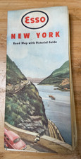 Vintage road map Esso US 6 & The Hudson River w/pictorial guide 1949 picture