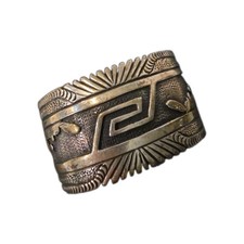 VTG Navajo Sterling Silver Bracelet Signed 925 64 Grams 925 Native American  picture