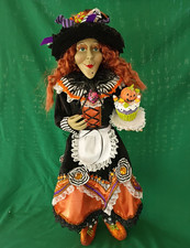 Spooky Treats Witch Figurine Halloween Decor Karen Didion picture