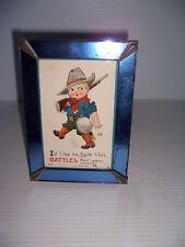 ANTIQUE 1913 I'D LIKE TO FIGHT LIFE'S BATTLES FOR YOU POSTCARD SOLDIER BOY #6350 picture