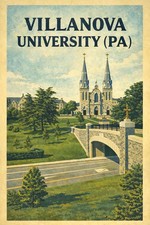 Villanova University (PA) Vintage Style Poster - 24x36” 📚 Retro Decor🗞️ picture
