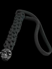 Schmuckatelli Co Emerson Lanyard w/ Bead Black Braided With 3