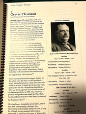 President Grover Cleveland & Wife Frances Stevenson Events Diary 350 Signers LOA picture