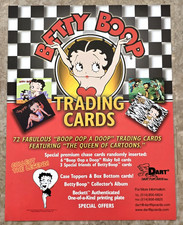 2001 Dart FlipCards BETTY BOOP Trading Cards Dealer Sell Sheet Promo Retail ONE picture