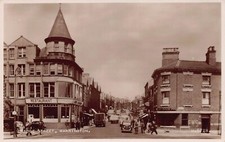 RPPC Warrington England Bridge Main Street Downtown 1940s Photo Vtg Postcard X4 picture