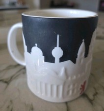 Starbucks Berlin City Mug Black & White Embossed Skyline Coffee & Tea picture