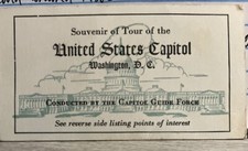 Vintage Tour United States Capitol Washington DC Souvenir picture
